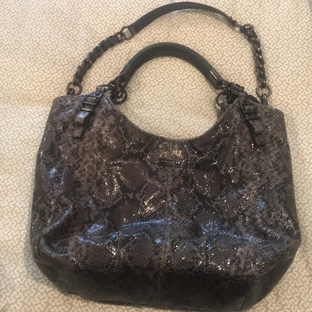 Coach snakeskin hobo bag